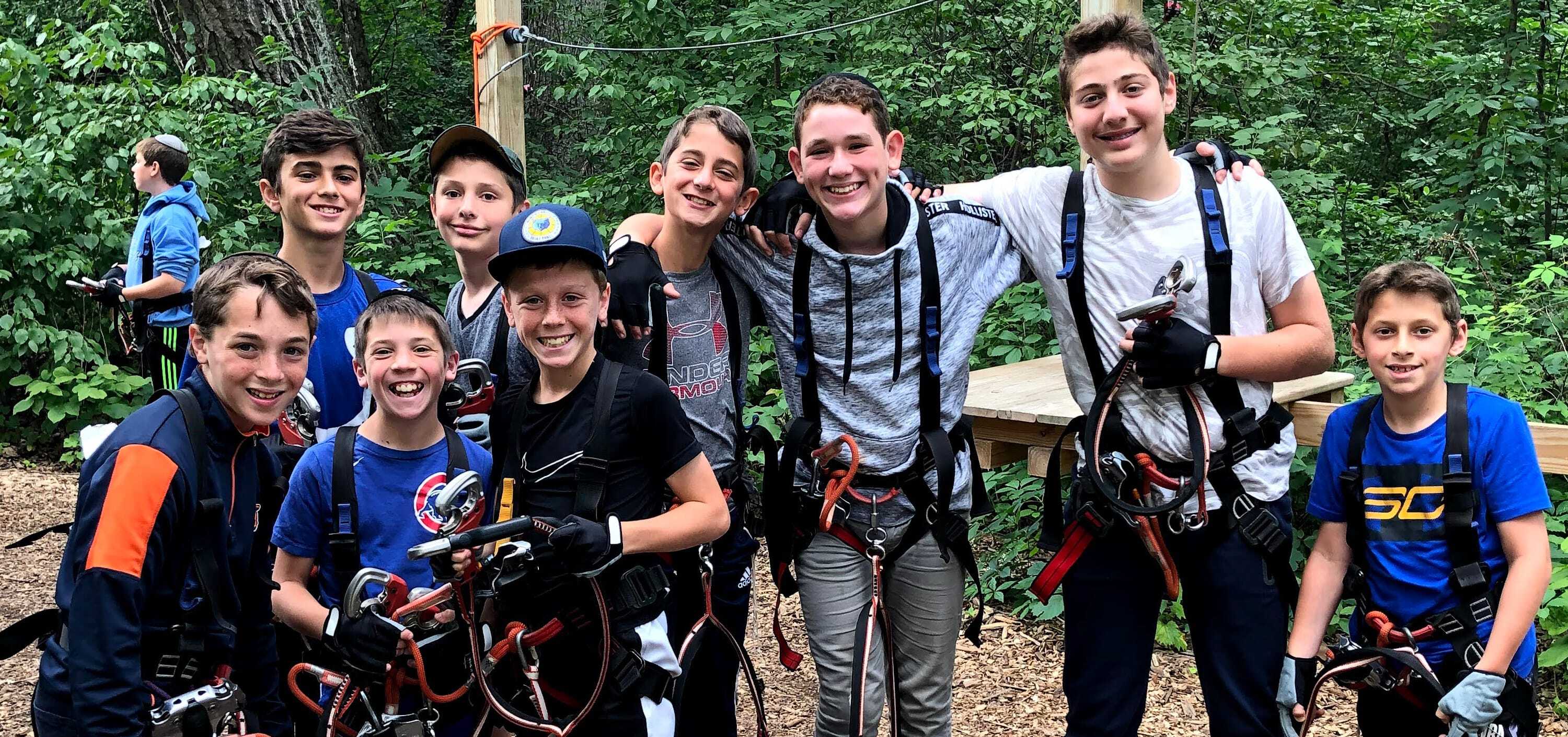 group of students at camp